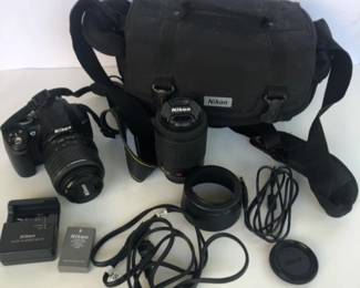 102 NikonD3000DigitalCamera2LensesBatteryPackCharger
