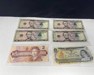 65 FiveDollarStarNotesCanadianTwoOneDollars