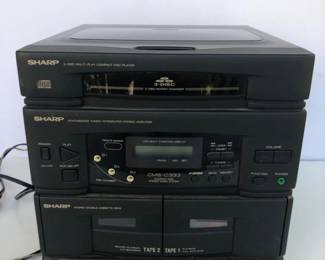 110 Sharp3DiscCDPlayerDoubleCassettePlayer