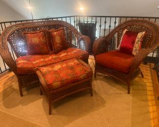 3 piece wicker set, sturdy and comfortable
