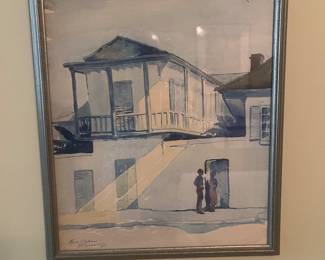 Criswell watercolor, New Orleans