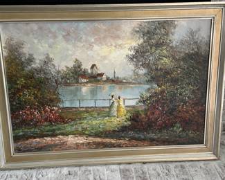 Large Vintage Oil Painting