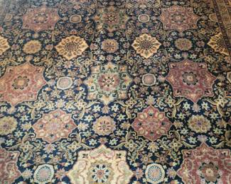 Hand knotted Persian rug. Stunning!