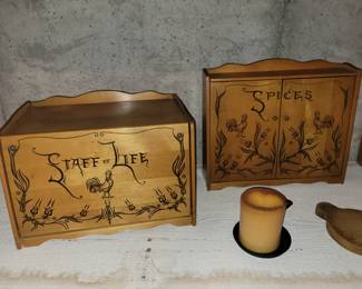 Antique 'Staff of Life' bread box