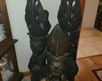 Carved totems