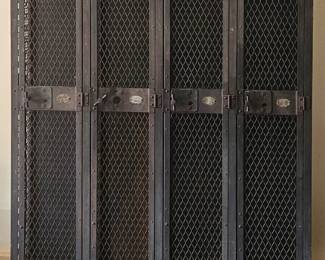 AUTHENIC NY ATHELTIC CLUB METAL LOCKERS.                     (4 IN 1 UNIT)  49"W X 80"HX12"D