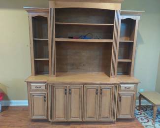 very large entertainment center; 88" wide and 95" high