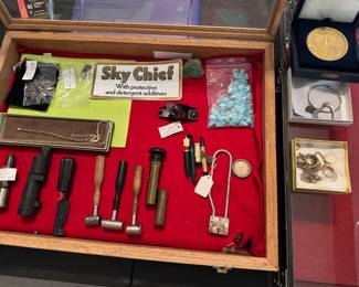 Raw Turquoise, Duck Call, Antique Shotgun Hand Reloader