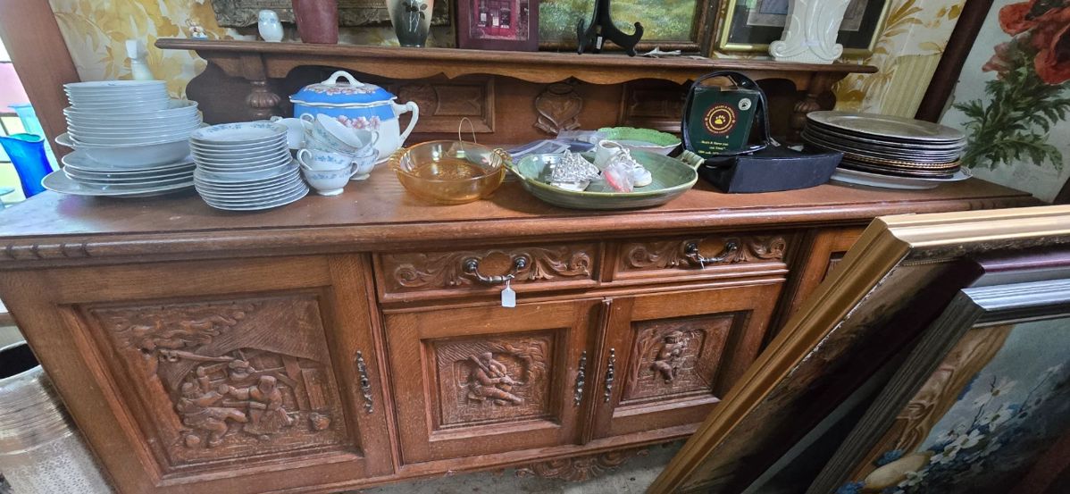 Large Antique Ornate Sideboard from 1800's