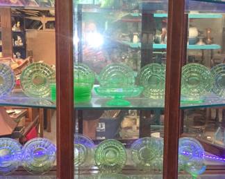 Display Cabinet with Uranium Glass