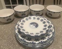 Cameo Snowman Dishes