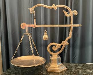 Vintage Brass Balance Scale