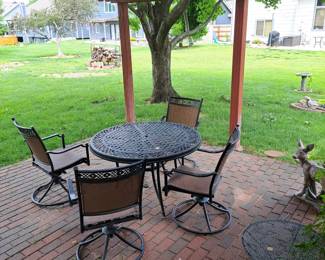 5 Piece Wrough Iron Patio Set