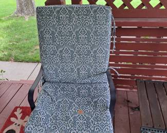 Metal Deck Chair with Cushion