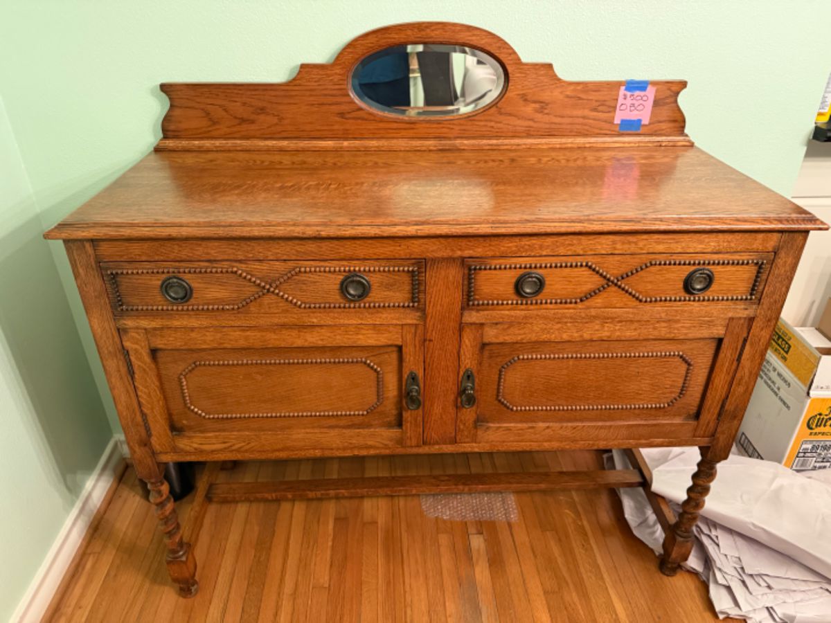 Antique Buffet Oak with twist legs