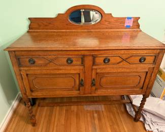 Antique Buffet Oak with twist legs
