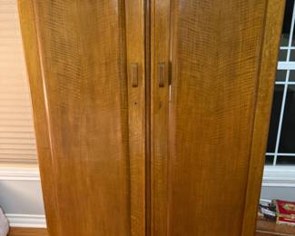 Antique Travel Armoire Art Deco