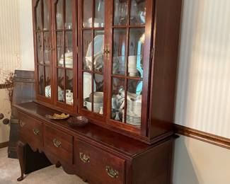 Amazing dish cabinet full of nice dishes