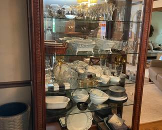 Amazing sliding front dish/curio cabinet