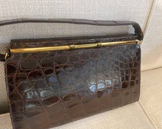 Gorgeous, 1950’s vintage alligator bag