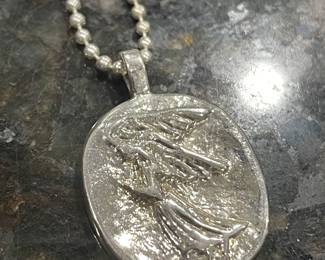 Sterling silver angel pendant