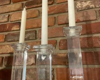 Crystal candle holders