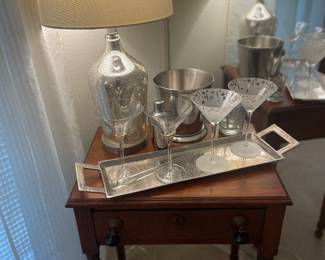 Antique side table made by Dr Thomas H. Hewlett's great Uncle and is 150 years old