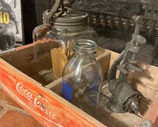 Vintage Coke crate, Dazey Paddle Churn