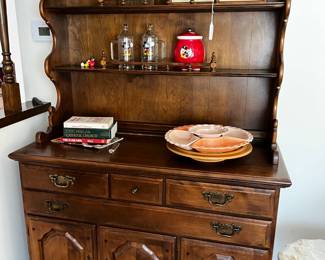 Vintage hutch with plate rack shelves