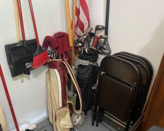 Couple bags of golf clubs...Sam Snead, Arnold Palmer