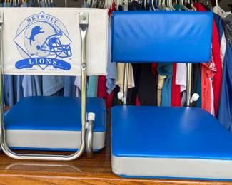 A pair of 1994 Detroit Lion folding bleacher beats