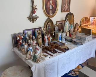 Nice selection of religious collectibles.