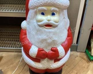 Lighted Plastic Blow Mold Santa