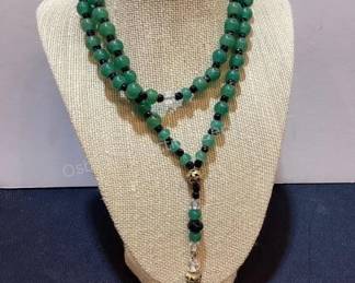 Jade & onyx necklace