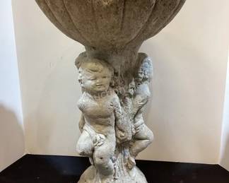Cement birdbath/feeder