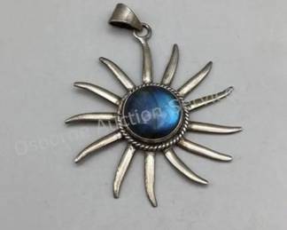 Sterling starburst pendant