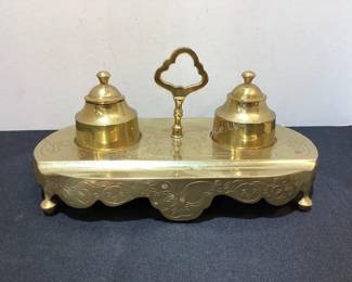 Ethan Allen brass ink well