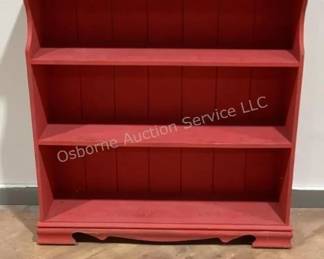 Red bookshelf