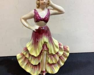 Vintage dancing lady figurine