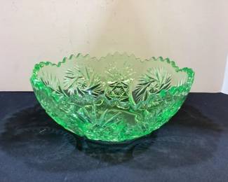 Uranium glass bowl