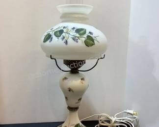 Vintage milk glass lamp