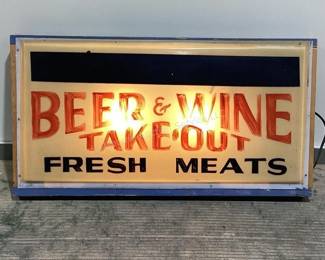 Lighted Beer & Wine sign