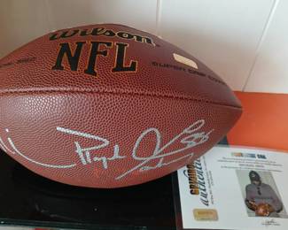 Michael Irving signed football with authentication