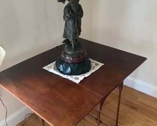 19 Century prayer figurines adapted as a lamp