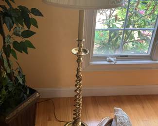 Brass floor lamp