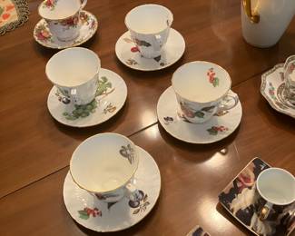 Assortment of tea cups