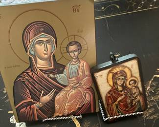 Icon of the blessed Virgin mary