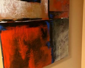 Abstract canvas artwork
