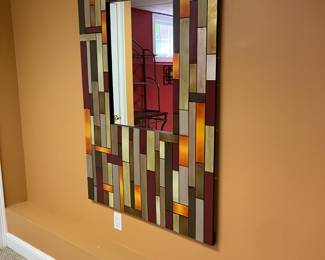 Multicolor collage mirror