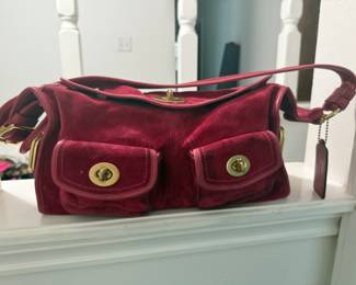 The viral Coach purse- Limited edition Bleeker Street Haversack Dark Pink Suede